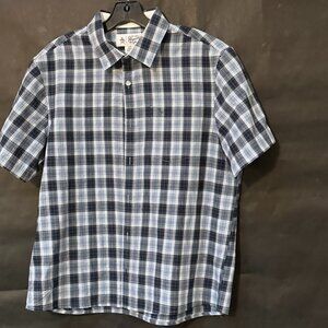 Penguin Munsingwear Size Large Cotton Plaid Button Up Tartan Buffalo Window Pane